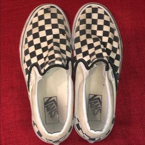 checkered slip on vans